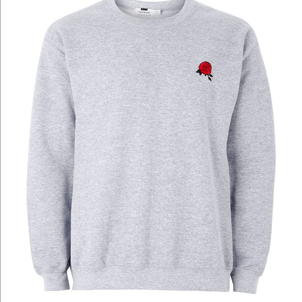 Topman  charcoal gray crew neck sweater